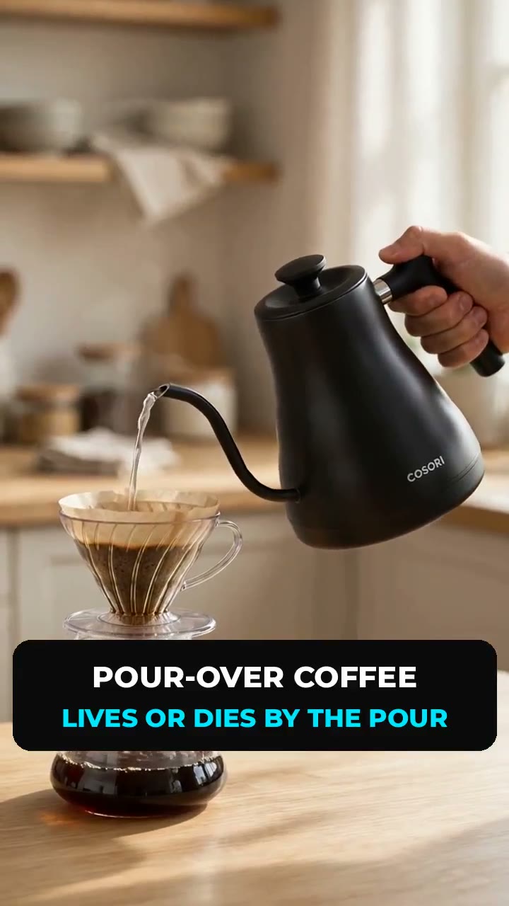 Styled product image of COSORI Gooseneck Electric Kettle
